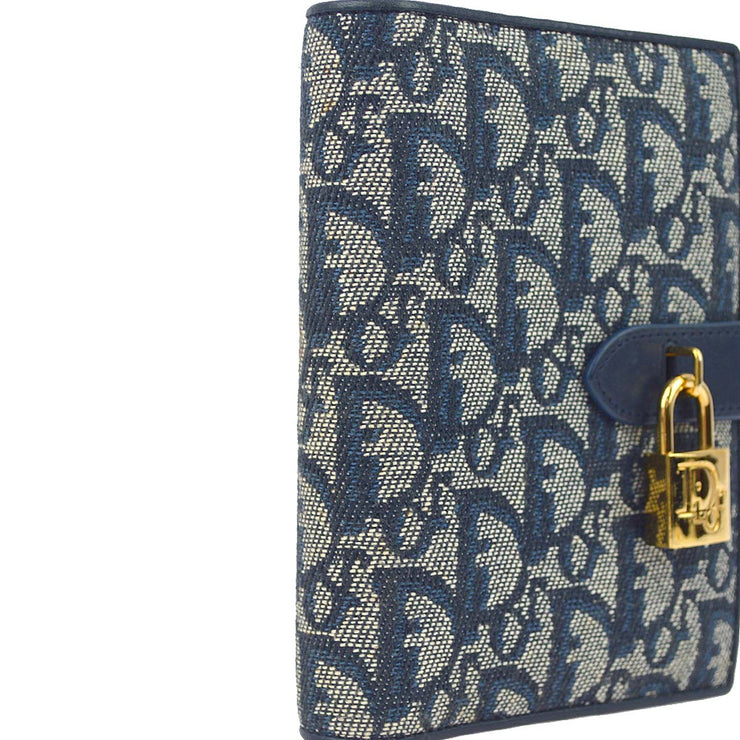 Christian Dior Navy Trotter Notebook Cover Small Good