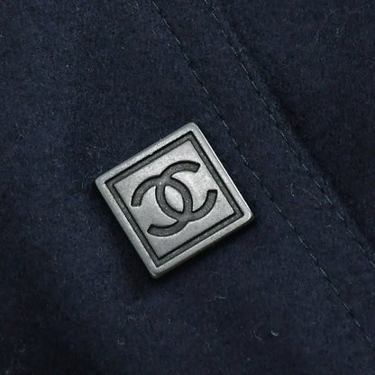 Chanel 2004 Spring Letterman Bomber Jacket Navy #38