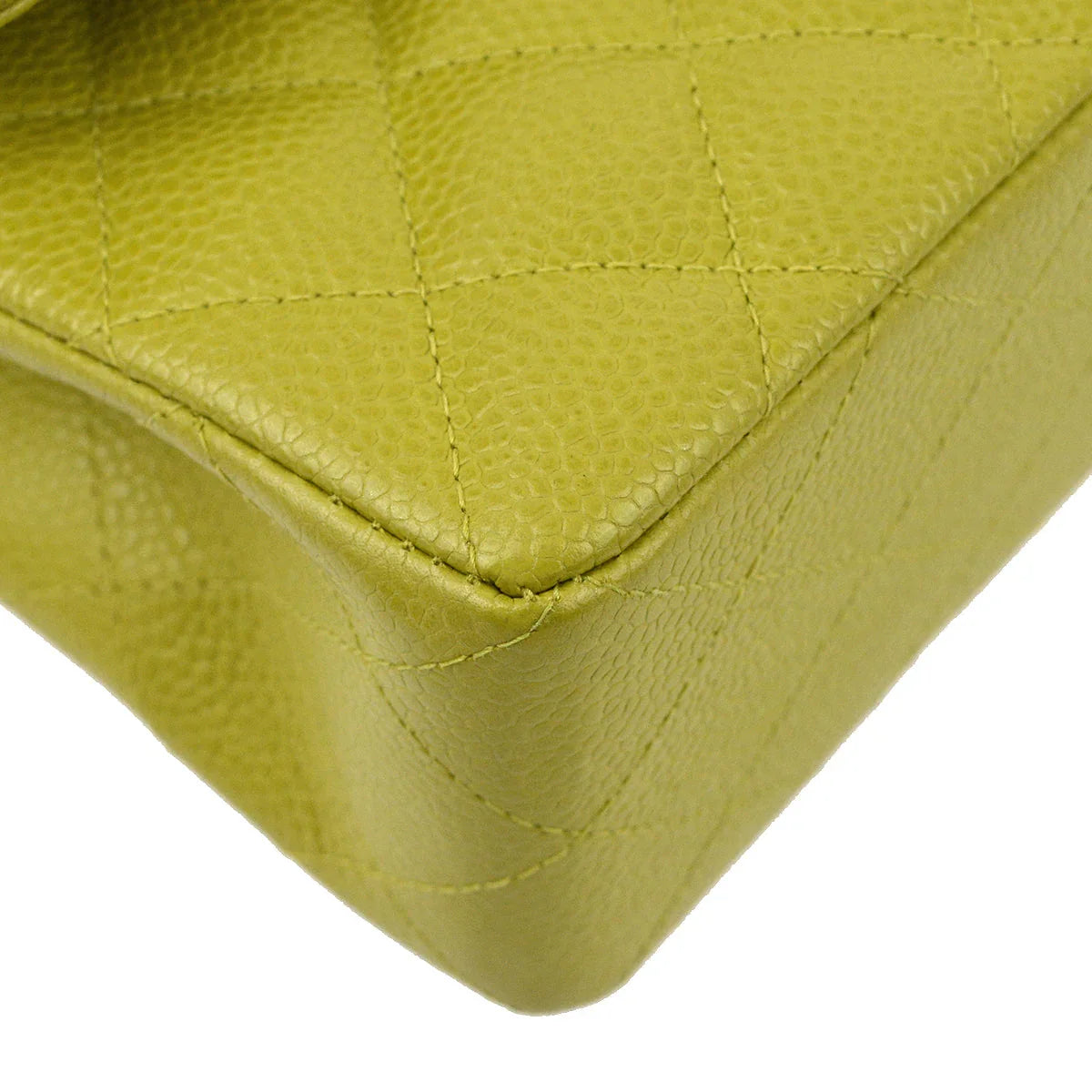 Chanel * 2003-2004 Green Caviar Small Classic Double Flap Bag