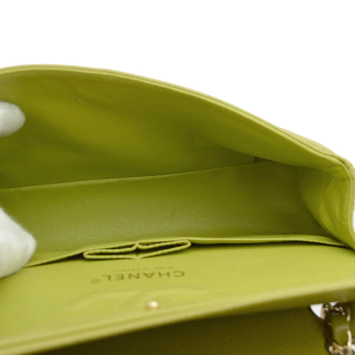 Chanel * 2003-2004 Green Caviar Small Classic Double Flap Bag