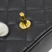 Chanel 1994-1996 Black Caviar Small Diana Shoulder Bag