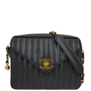 Chanel Black Caviar Mademoiselle Jumbo Shoulder Bag