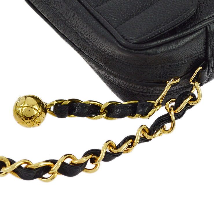 Chanel Black Caviar Mademoiselle Jumbo Shoulder Bag