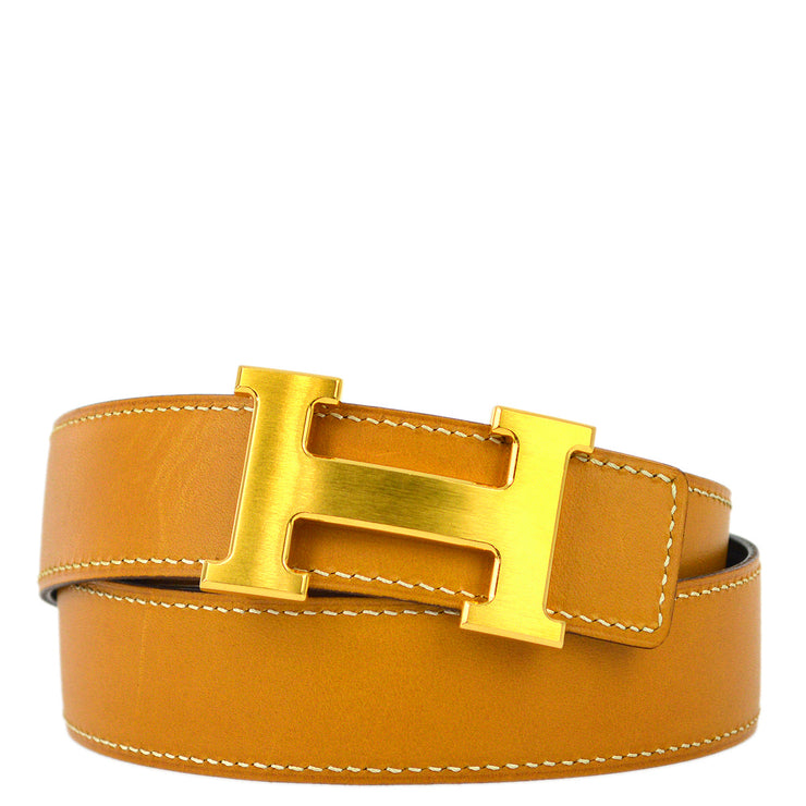Hermes 2004 Box Calf Constance Reversible Belt #80
