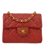 Chanel 1996-1997 Lambskin Mini Classic Square Flap Bag 17