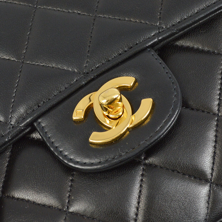 Chanel Black Lambskin Medium Double Sided Classic Flap Bag