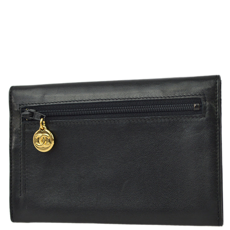 Chanel Black Lambskin Wallet Purse