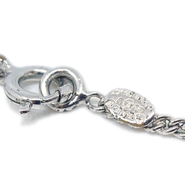 Chanel Chain Necklace Silver White 06V