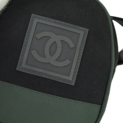 Chanel 2003-2004 Black Green Sport Line Bum Shoulder Bag