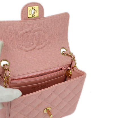 Chanel 2004-2005 Caviar Mini Square Bag 17
