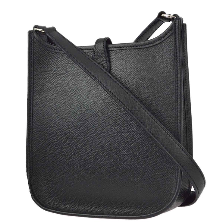 Hermes 2004 Black Epsom Evelyne TPM Shoulder Bag