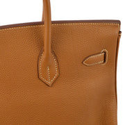 Hermes Gold Togo Birkin 35 Handbag