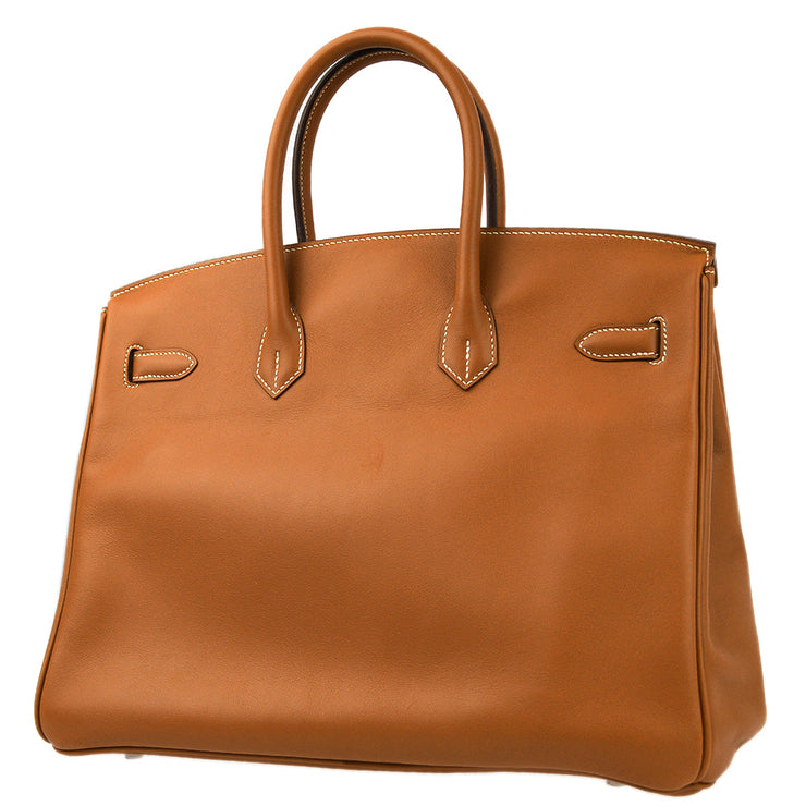 Hermes 2008 Gold Swift Birkin 35 Handbag