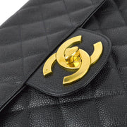 Chanel Black Caviar Classic Flap Jumbo Classic Flap Bag