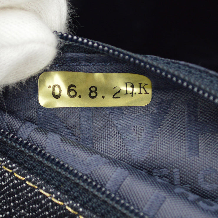 Chanel 2005-2006 Denim Jumbo Chain Shoulder Bag