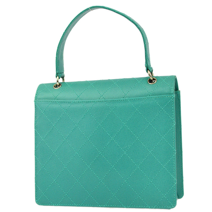 Chanel Green Caviar Handbag