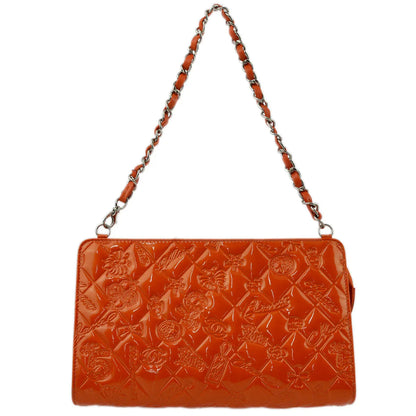 Chanel 2009-2010 Patent Leather Icon Chain Handbag