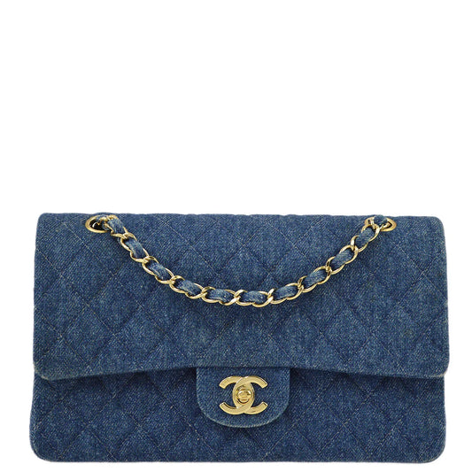 Chanel 1997-1999 Denim Medium Classic Double Flap Bag