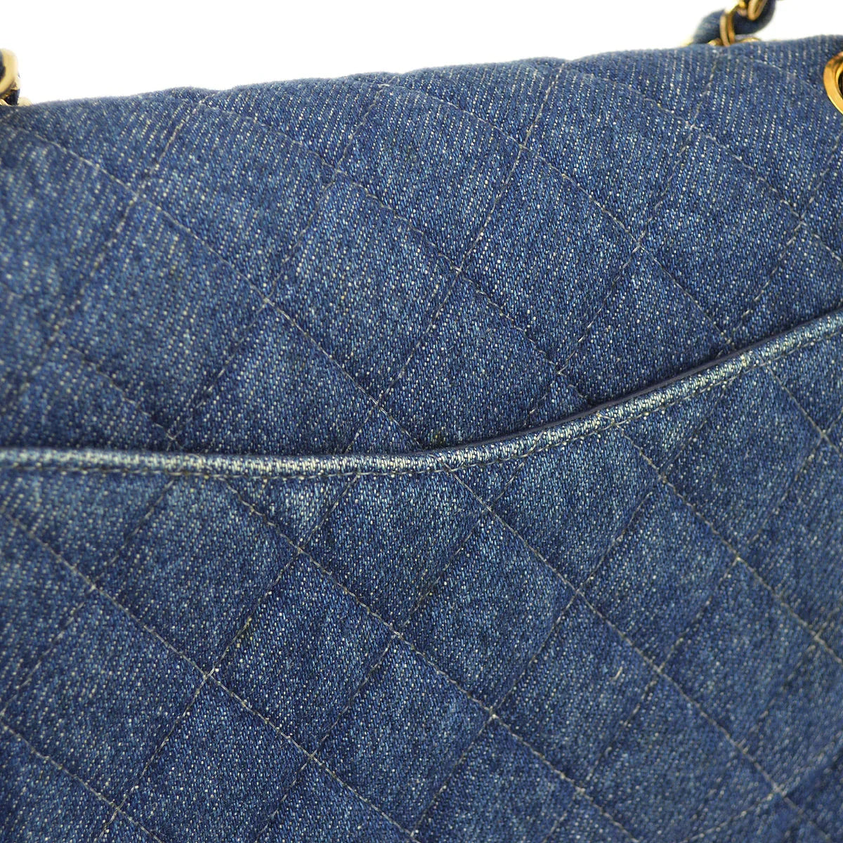 【CHANEL】1997 extremely rare vintage denim★ショルダー Chanel * 1997-1999 Blue Denim Small Classic Double Flap
