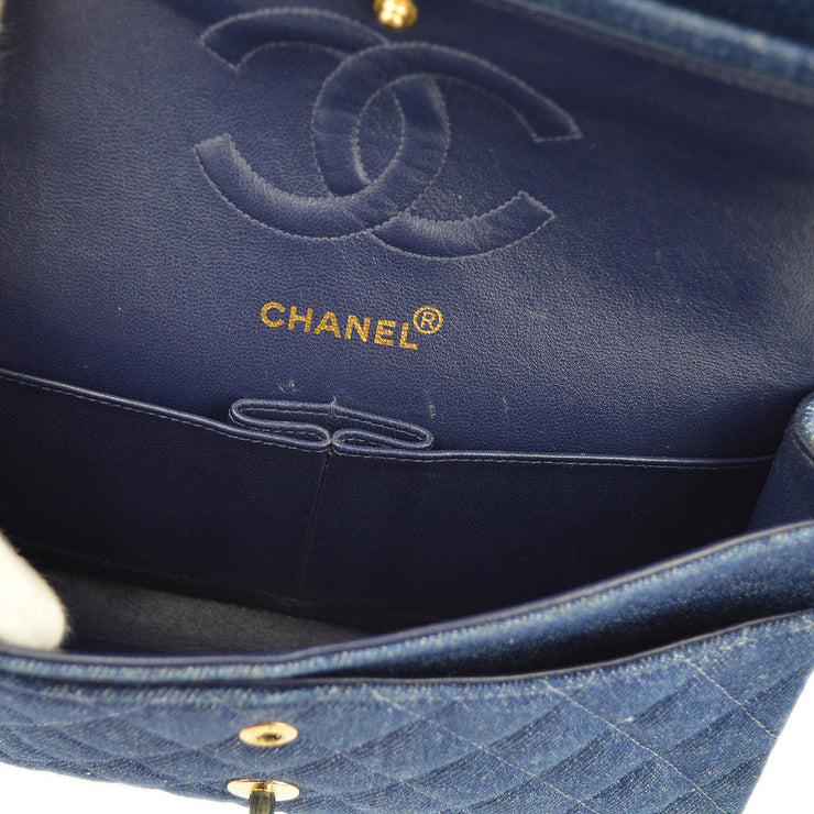 Chanel 1997-1999 Denim Medium Classic Double Flap Bag