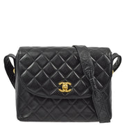 Chanel 1991-1994 Lambskin Round Flap Shoulder Bag