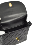 Chanel 1991-1994 Lambskin Round Flap Shoulder Bag