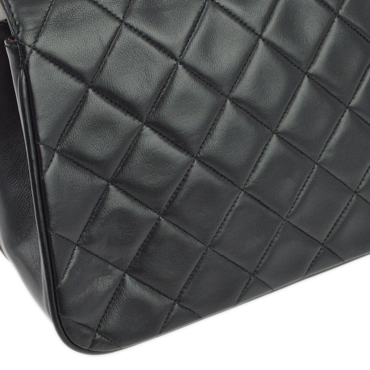 Chanel Black Lambskin Turnlock Shoulder Bag