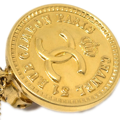 Chanel Gold Bag Dangle Earrings Clip-On
