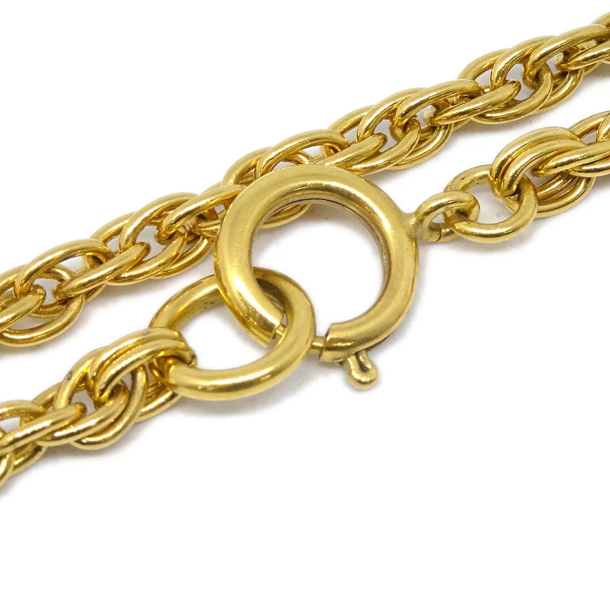 Chanel Bag Chain Pendant Necklace Gold 95P