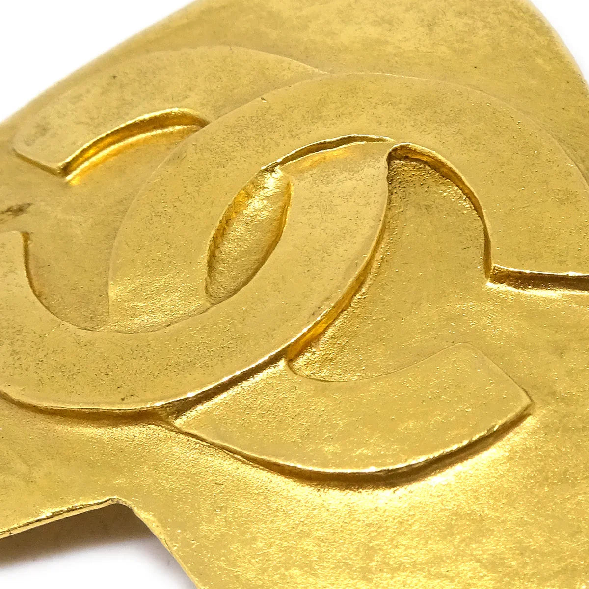 Chanel Heart Brooch Gold 95P