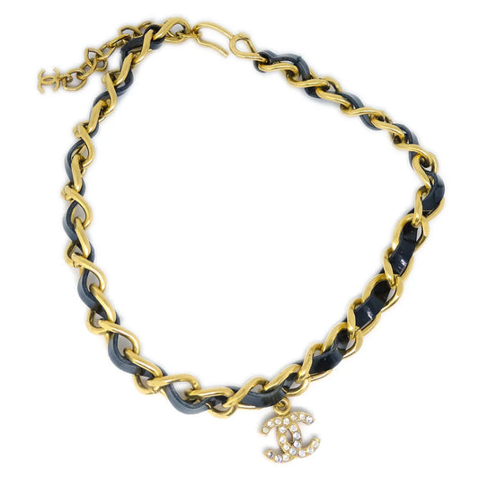 Chanel Crystal & Gold CC Choker 96P