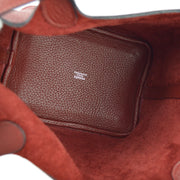 Hermes 2005 Rouge Garance Taurillon Clemence Picotin PM Handbag