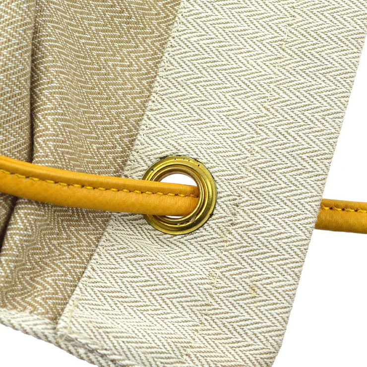 Hermes Beige Yellow Toile Chevrons Aline GM Shoulder Bag