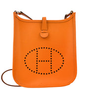 Hermes 2004 Orange Epsom Evelyne TPM Shoulder Bag