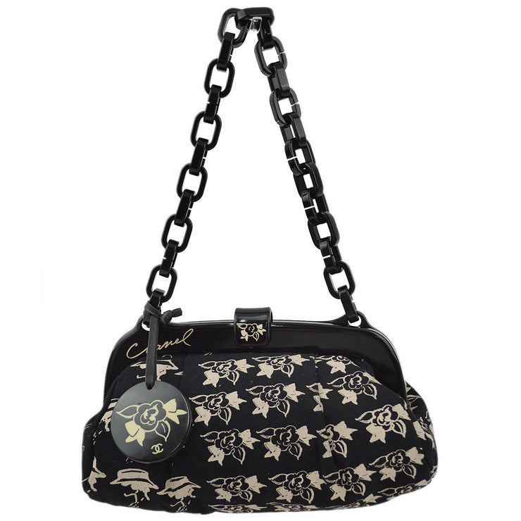 Chanel 2005-2006 Canvas Camellia Handbag