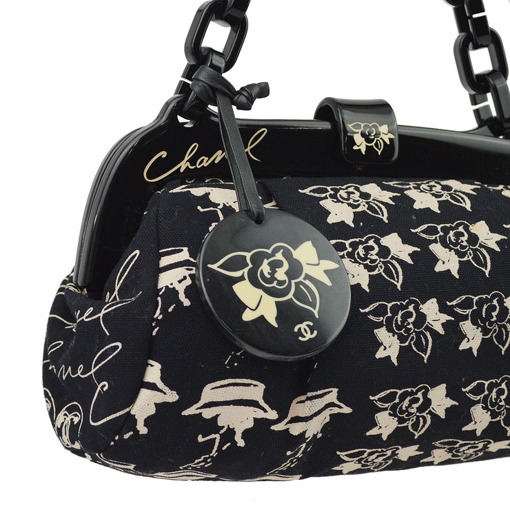 Chanel 2005-2006 Canvas Camellia Handbag