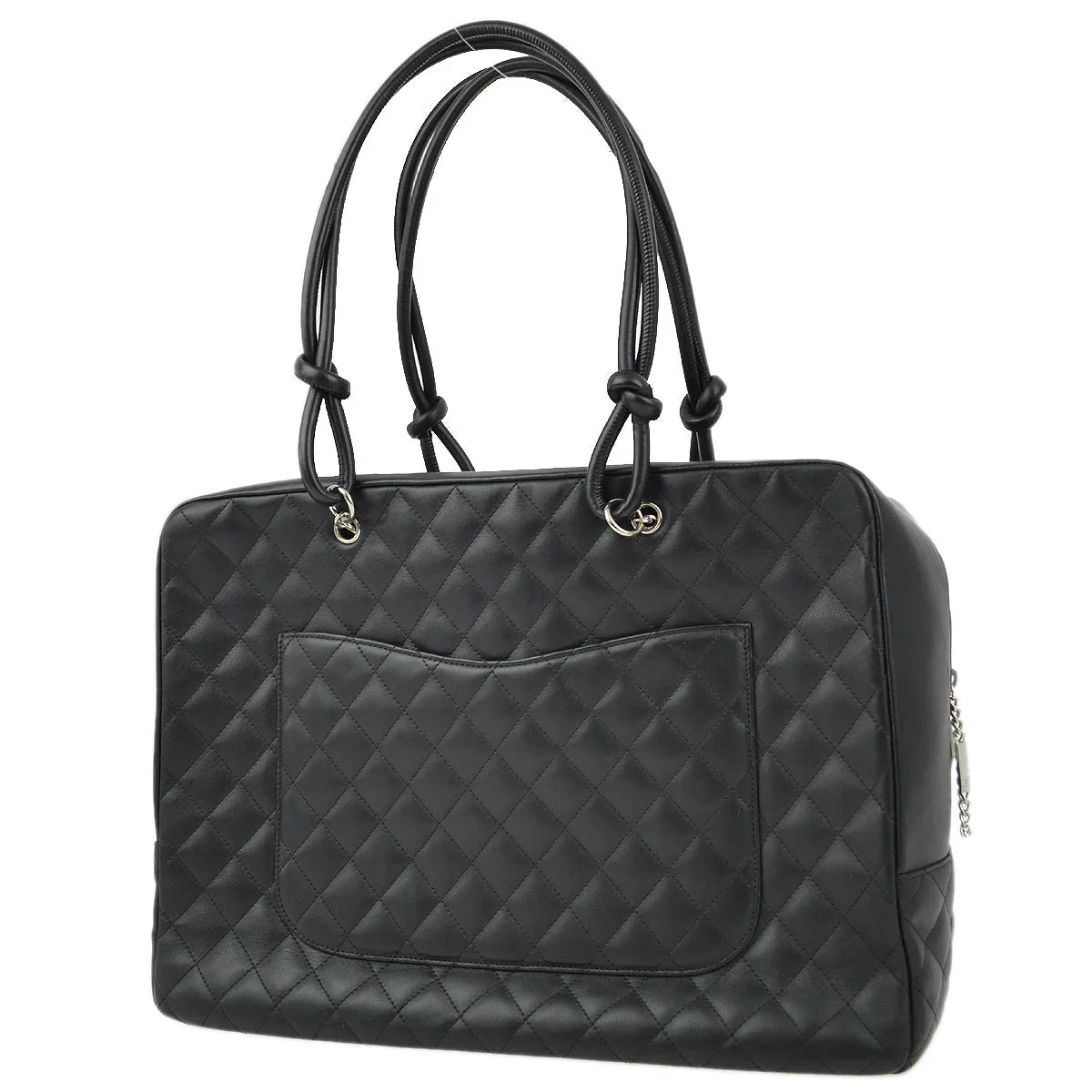 Chanel 2004-2005 Black Calfskin Cambon Ligne Handbag