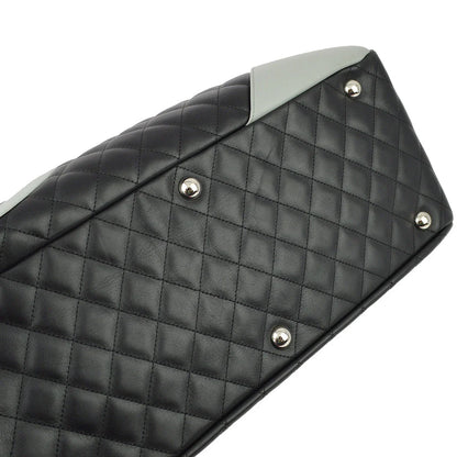 Chanel 2004-2005 Black Calfskin Cambon Ligne Handbag
