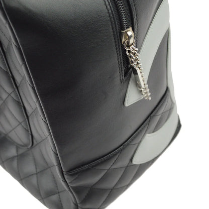 Chanel 2004-2005 Black Calfskin Cambon Ligne Handbag