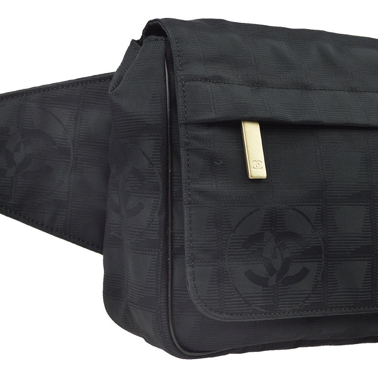 Chanel Black Jacquard New Travel Line Bum Bag