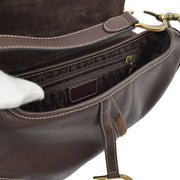 Christian Dior Brown Saddle Handbag