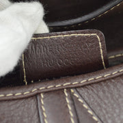 Christian Dior Brown Saddle Handbag