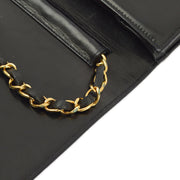 Chanel 1994-1996 Lambskin Pushlock Small Full Flap Bag