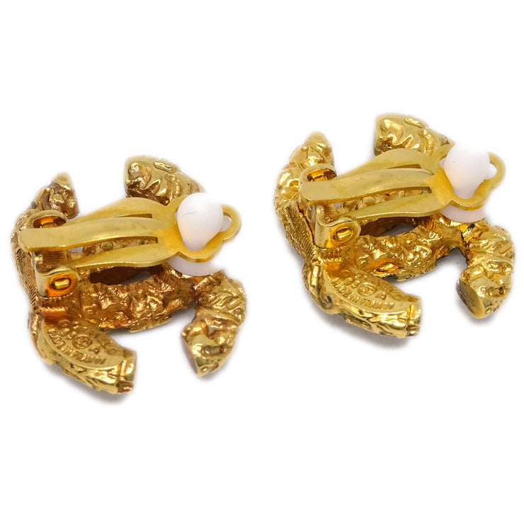 Chanel 1993 CC Earrings Clip-On Small