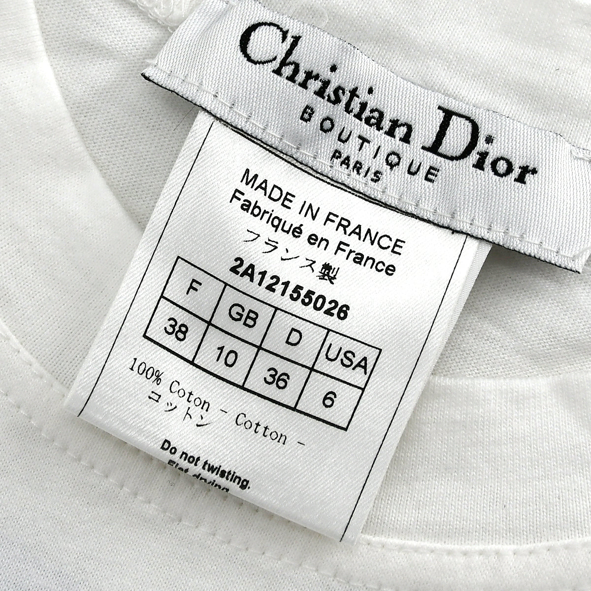 Christian Dior T-shirt White #38 – AMORE Vintage Tokyo