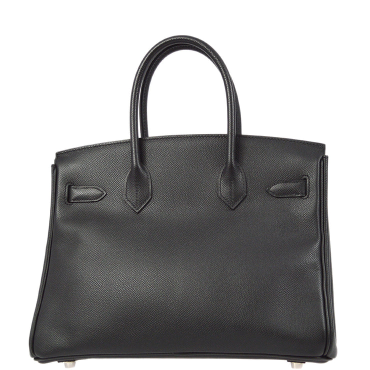 Hermes Black Epsom Birkin 30 Handbag