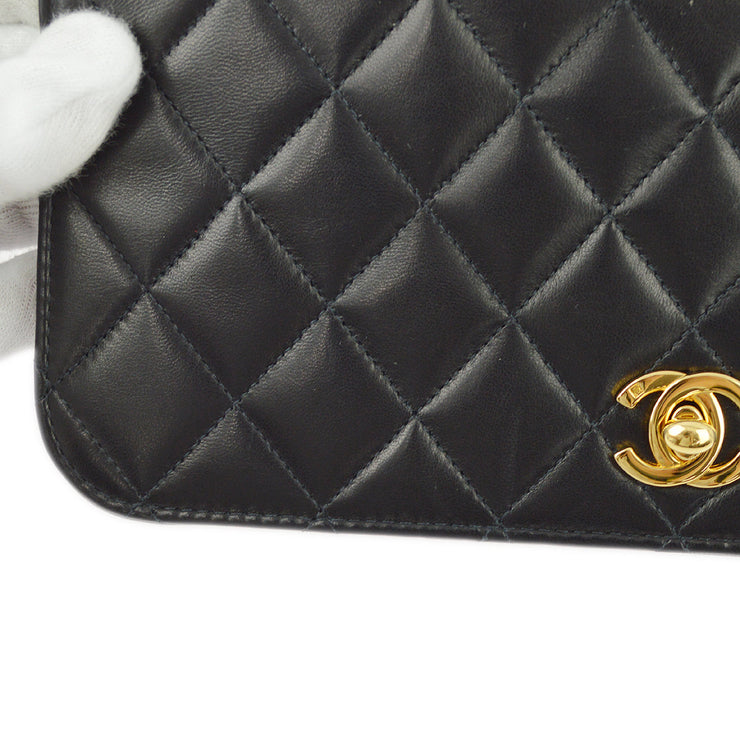 Chanel 2004-2005 Lambskin Turnlock Small Full Flap Shoulder Bag