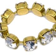 Chanel CC Chain Pendant Necklace Rhinestone Gold 95P