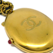 Chanel Locket Pendant Necklace Gold 94A