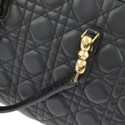 Christian Dior Black Lambskin Cannage Handbag